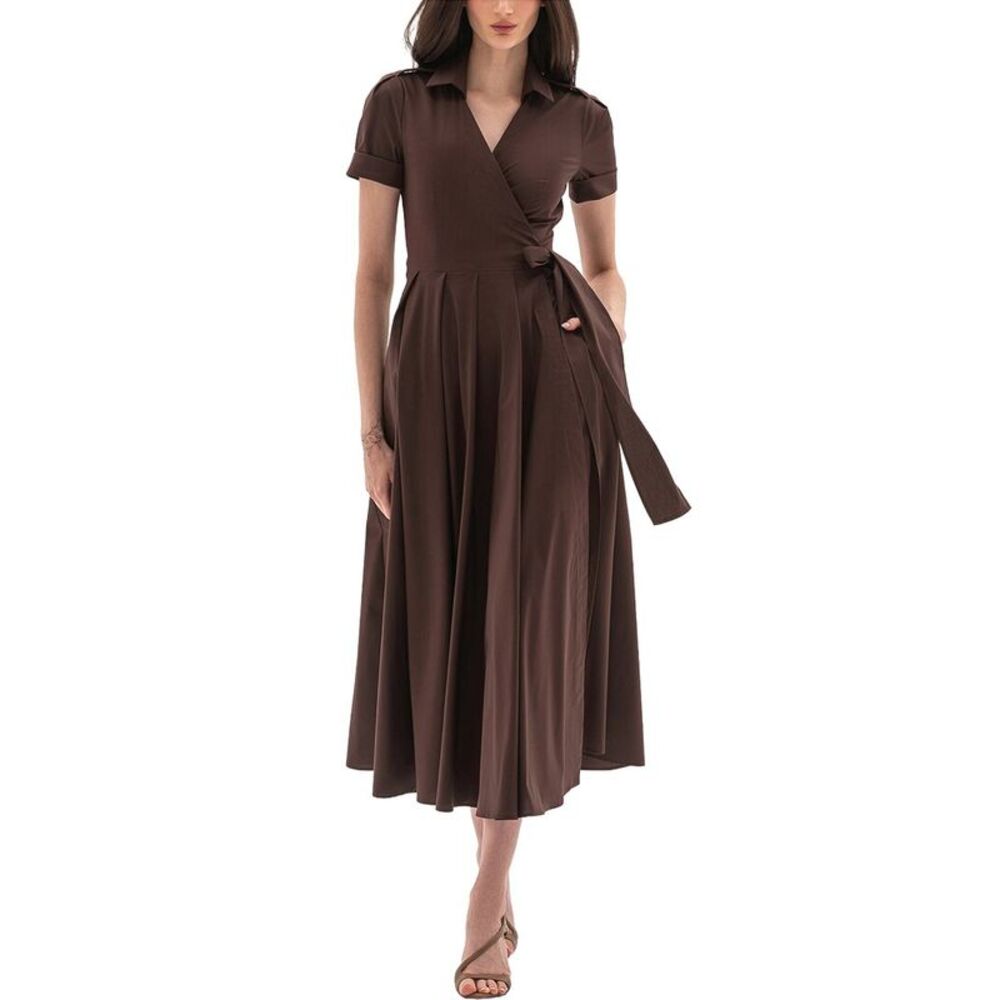 Bgl Womens  Shirt Dress, Brown
